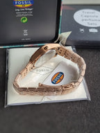 Fossil Scarlette Three-Hand Date Rose Gold-Tone Stainless Steel Watch Es5324