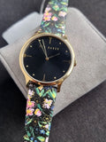Ted Baker Black Dial Rose gold Casing Quartz Watch BKPPOS2069I