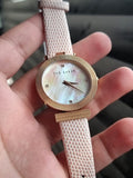 Ted baker Ladies Watch Pink Dial Pink Leather Strap Quartz Watch