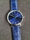 Ted baker Blue Leather Strap Blue Dial Quartz Watch