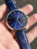 Ted baker Blue Leather Strap Blue Dial Quartz Watch