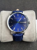 Ted baker Blue Leather Strap Blue Dial Quartz Watch