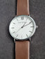 Ted Baker Men's 43 Mm Phylipa Gents, Silver/White/Brown, One Size, 43 mm Phylipa Gents