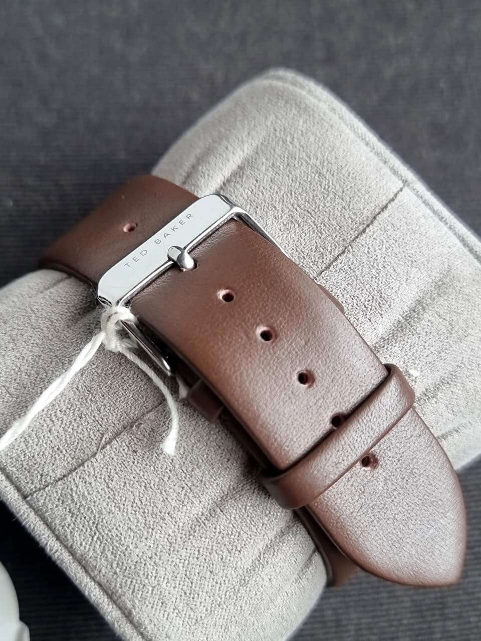 Ted Baker Men's 43 Mm Phylipa Gents, Silver/White/Brown, One Size, 43 mm Phylipa Gents