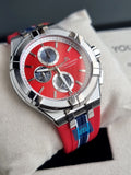 Maurice Lacroix Aikon Beach Volley Vikings Limited Edition Red Dial Red Rubber Strap Watch for Men - AI1018-SS001-530-6