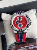 Maurice Lacroix Aikon Beach Volley Vikings Limited Edition Red Dial Red Rubber Strap Watch for Men - AI1018-SS001-530-6