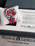 Maurice Lacroix Aikon Beach Volley Vikings Limited Edition Red Dial Red Rubber Strap Watch for Men - AI1018-SS001-530-6