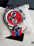 Maurice Lacroix Aikon Beach Volley Vikings Limited Edition Red Dial Red Rubber Strap Watch for Men - AI1018-SS001-530-6