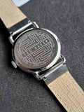Ted Baker Brixam leather strap watch in navy and silver 40mm