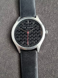 Ted baker Gents Watch Black Dial Black Leather Strap Quartz Watch