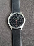 Ted baker Gents Watch Black Dial Black Leather Strap Quartz Watch