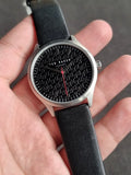 Ted baker Gents Watch Black Dial Black Leather Strap Quartz Watch