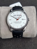 Ted baker Black Leather Strap White Dial 40mm Dial Quartz Watch