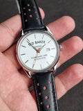 Ted baker Black Leather Strap White Dial 40mm Dial Quartz Watch