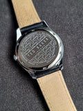 Ted baker Black Leather Strap White Dial 40mm Dial Quartz Watch