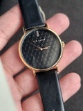 Ted baker Ladies Watch Black Dial Rose Gold Casing Quartz Watch