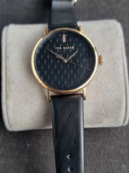 Ted baker Ladies Watch Black Dial Rose Gold Casing Quartz Watch