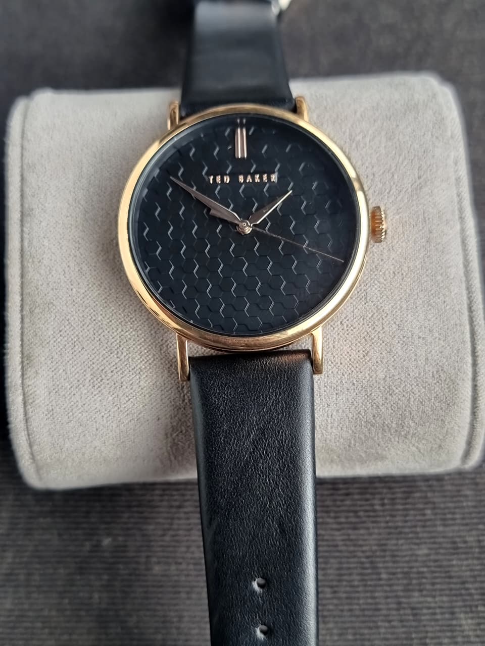 Ted baker Ladies Watch Black Dial Rose Gold Casing Quartz Watch