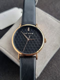 Ted baker Ladies Watch Black Dial Rose Gold Casing Quartz Watch