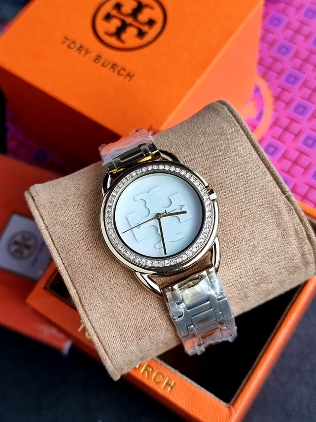 TBW7230 Tory Burch Miller Gold Tone Mother Of Pearl Dial Women's Watch Hover Image