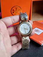TBW7230 Tory Burch Miller Gold Tone Mother Of Pearl Dial Women's Watch