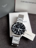 Emporio Armani Men's Chronograph, Stainless Steel Watch, 43mm