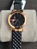 Ted baker Ladies Watch Black Leather Strap Black Dial Quartz Watch