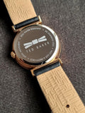Ted baker Ladies Watch Black Leather Strap Black Dial Quartz Watch