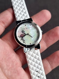 Ted baker Ladies Watch White Dial White Leather Strap Quartz Watch