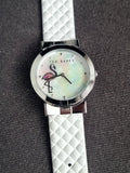 Ted baker Ladies Watch White Dial White Leather Strap Quartz Watch