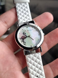 Ted baker Ladies Watch White Dial White Leather Strap Quartz Watch