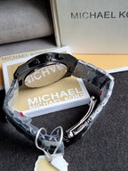 Michael Kors Lennox Chronograph Black Stainless Steel Men's Watch (Model: MK9146) (Without Tag )