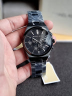 Michael Kors Lennox Chronograph Black Stainless Steel Men's Watch (Model: MK9146) (Without Tag )