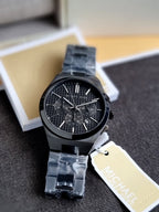 Michael Kors Lennox Chronograph Black Stainless Steel Men's Watch (Model: MK9146) (Without Tag )