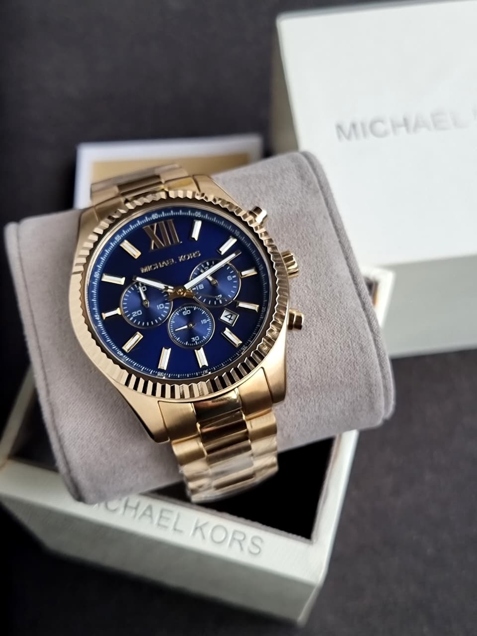 Michael Kors Lexington Men's Watch, Stainless Steel Bracelet Watch for Men mk9153 (WITHOUT TAG)