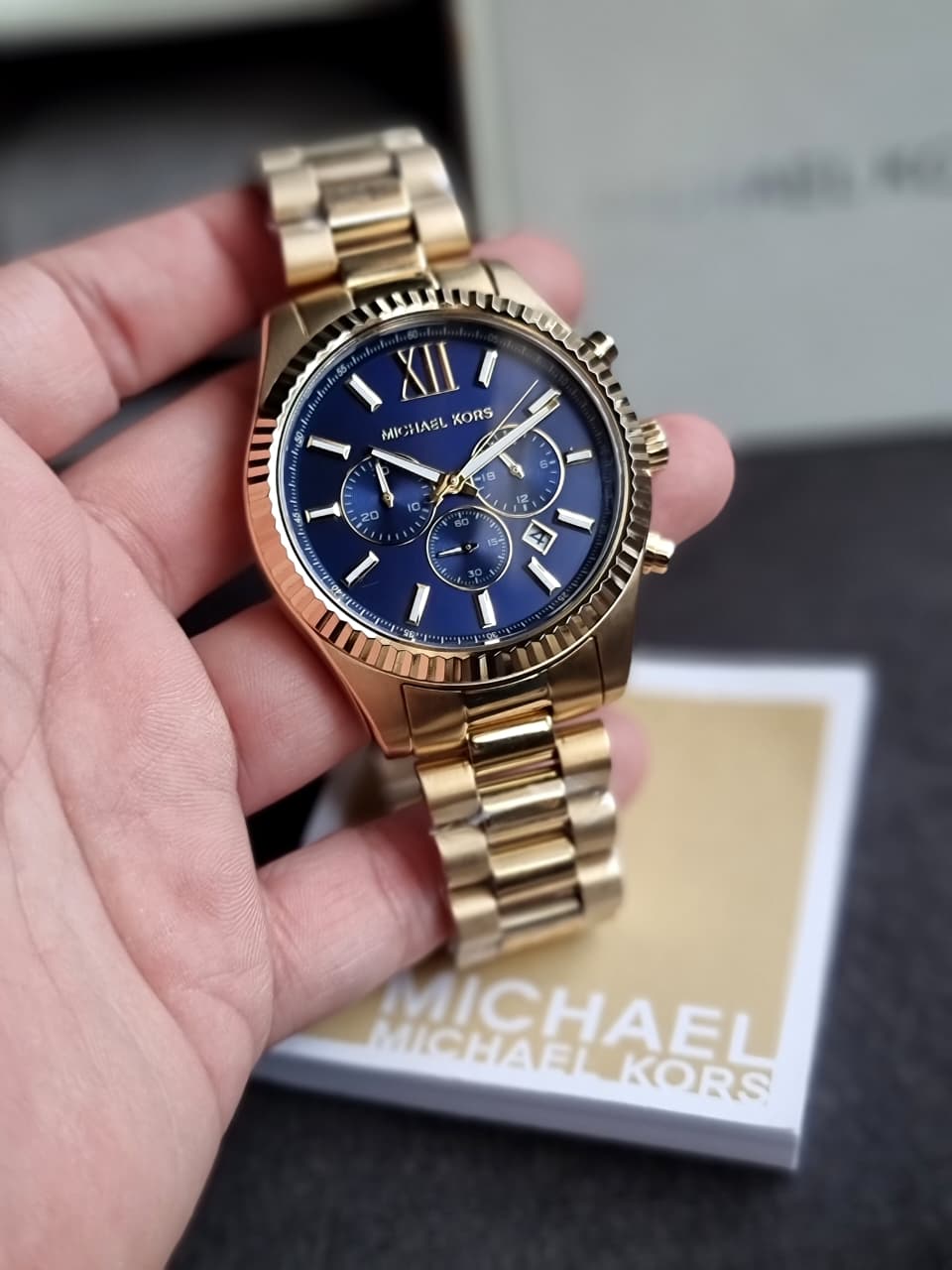 Michael Kors Lexington Men's Watch, Stainless Steel Bracelet Watch for Men mk9153 (WITHOUT TAG)