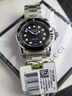 Gucci Men’s Swiss Made Quartz Stainless Steel Black Dial 45mm Watch YA136208
