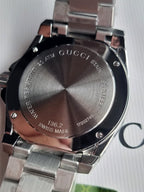Gucci Men’s Swiss Made Quartz Stainless Steel Black Dial 45mm Watch YA136208