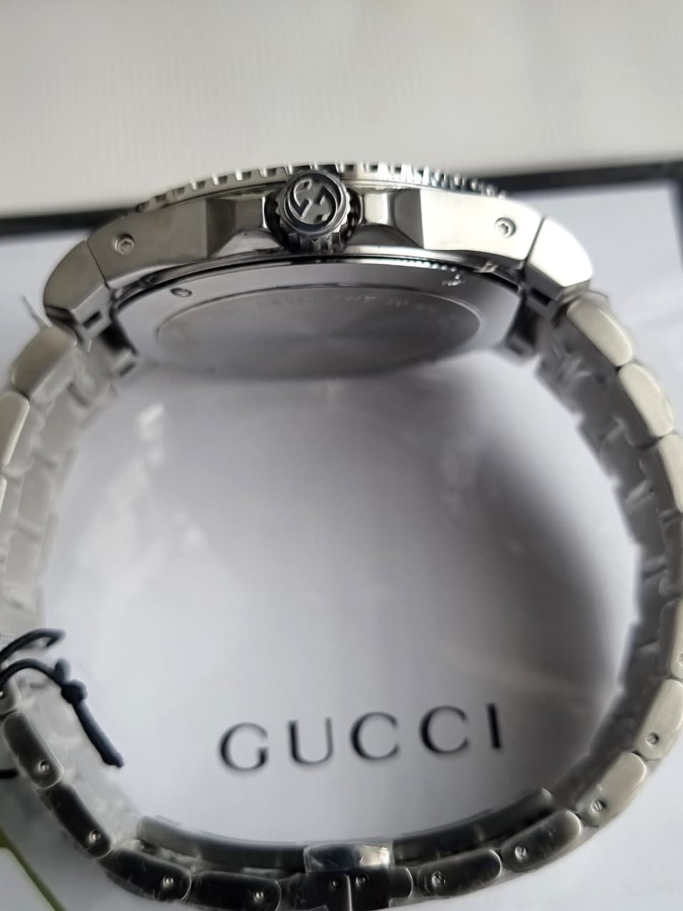 Gucci Men’s Swiss Made Quartz Stainless Steel Black Dial 45mm Watch YA136208