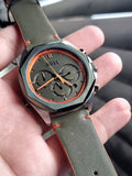 Hugo Boss Men’s Quartz Olive Green Leather Strap Olive Green Dial 45mm Watch 1514018