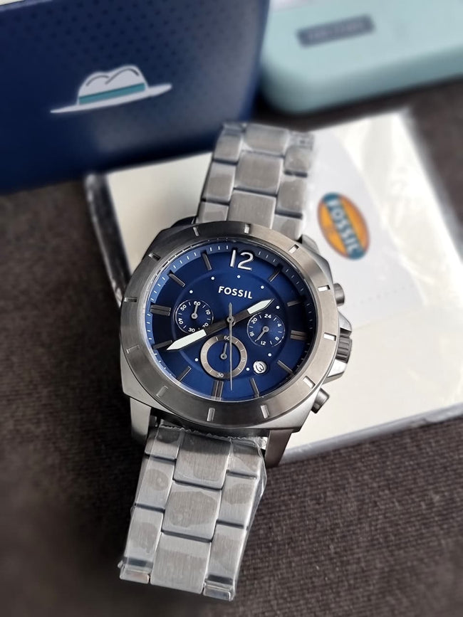 Fossil Men's Analog Quartz Watch with Stainless Steel Strap BQ2816 Hover Image