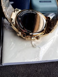 Fossil Bannon Multifunction Gold Stainless Steel Green Dial Chronograph Quartz Watch for Gents - BQ2493
