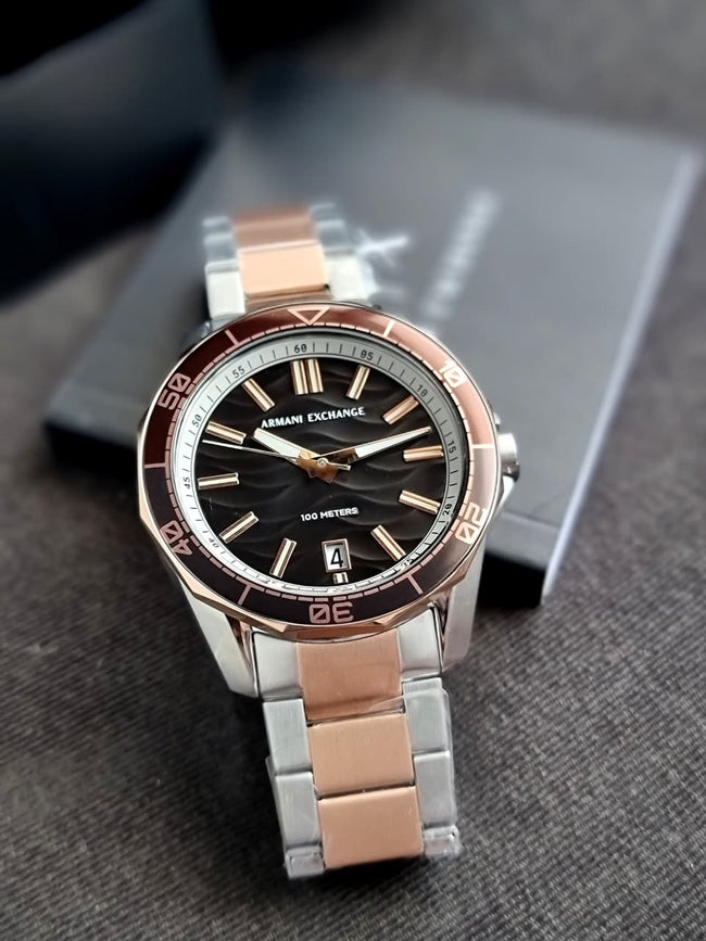 A|X Armani Exchange Dive-Inspired Sports Watch for Men with Stainless Steel Hover Image