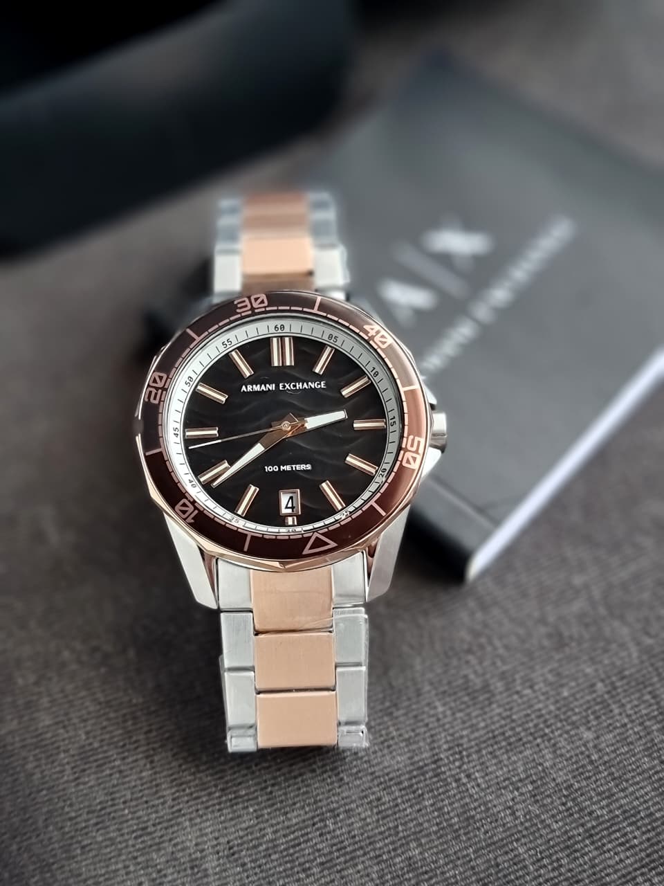 A|X Armani Exchange Dive-Inspired Sports Watch for Men with Stainless Steel