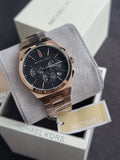 Michael Kors Men’s Quartz Rose Gold Stainless Steel Black Dial 41mm Watch MK9119