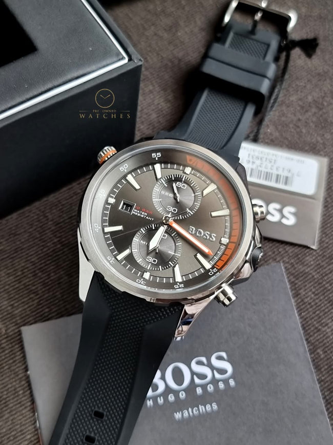 Hugo Boss Globetrotter Analog Gray Dial Men's Watch-1513931 Main Image