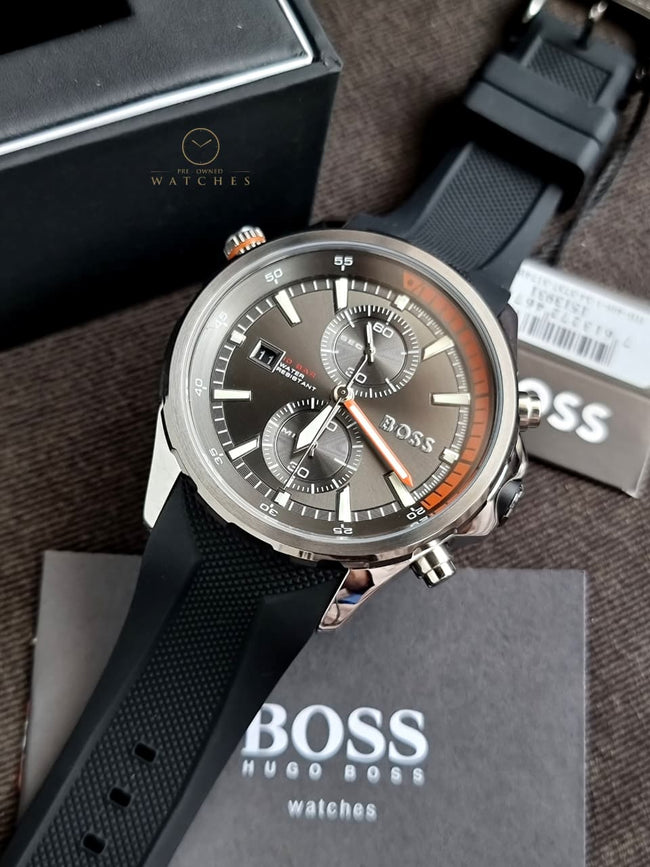 Hugo Boss Globetrotter Analog Gray Dial Men's Watch-1513931 Hover Image
