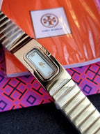 Tory Burch Women’s Quartz Gold Stainless Steel Cream Dial 18mm Watch TBW3045