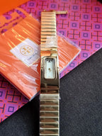 Tory Burch Women’s Quartz Gold Stainless Steel Cream Dial 18mm Watch TBW3045