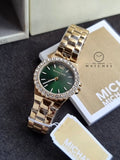 Michael Kors Lennox Watch for Women, Gold Tone Quartz Three Hand Movement with Stainless Steel Strap